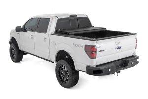 Ford F-150 Hard Low Profile Bed Cover - Rough Country - Tri-Fold - '04-'14